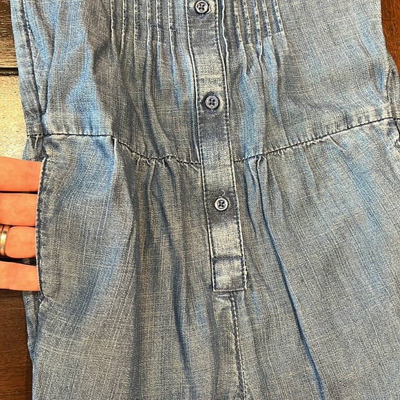 Baby gap girls chambray romper in medium denim - Picture 5 of 6